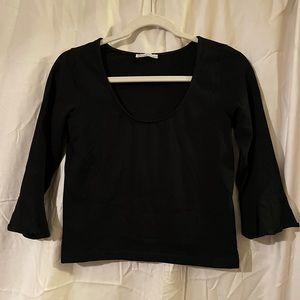 Zara Ruffled Sleeve Top 🖤